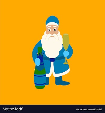 Flat on background of santa claus vector image