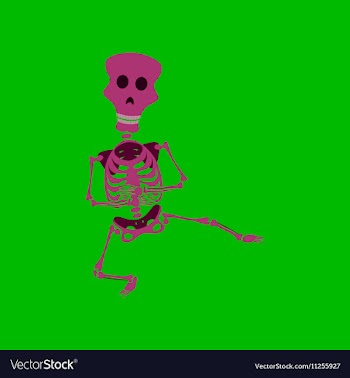 Flat on background of skeleton vector image