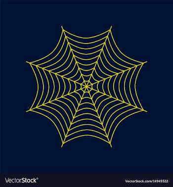 Flat on background of spider web vector image