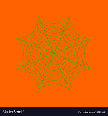 Flat on background of spider web vector image