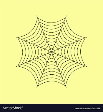 Flat on background of spider web vector image