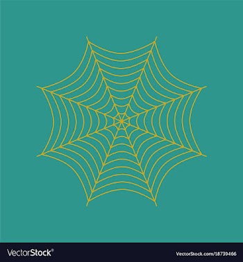 Flat on background of spider web vector image