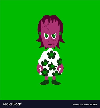 Flat on background of zombie woman vector image