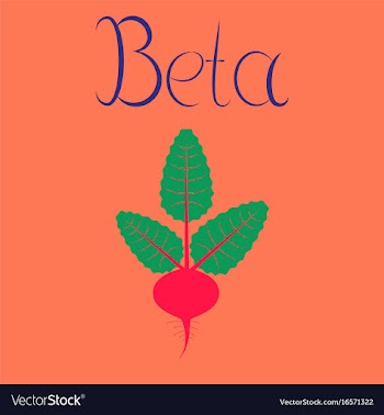 Flat on background plant beta vector image