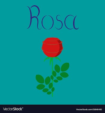 Flat on background plant rosa vector image