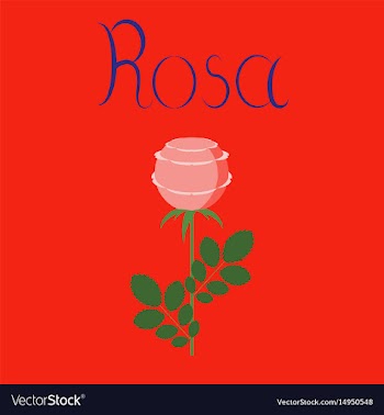 Flat on background plant rosa vector image