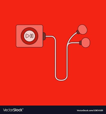 Flat on background player with vector image