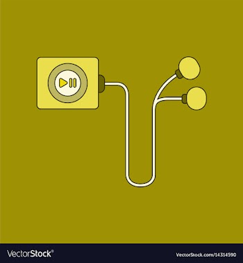 Flat on background player with vector image