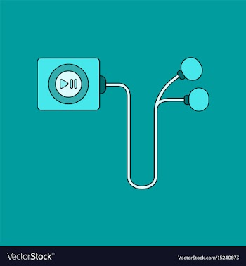 Flat on background player with vector image