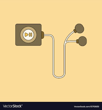 Flat on background player with vector image