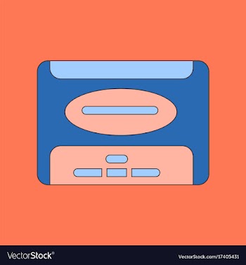 Flat on background removable hard drive vector image