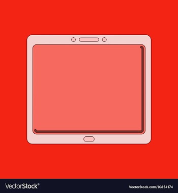 Flat on background tablet gadget vector image