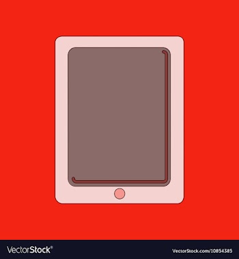 Flat on background tablet gadget vector image