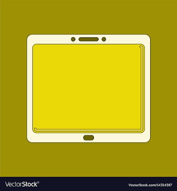 Flat on background tablet gadget vector image