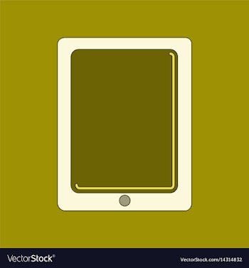 Flat on background tablet gadget vector image