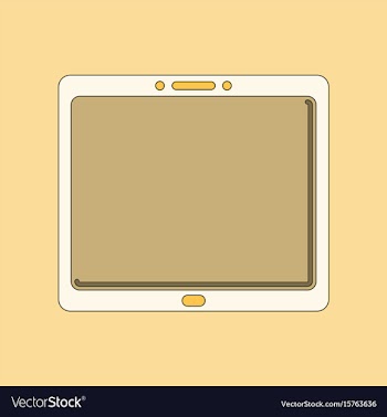 Flat on background tablet gadget vector image