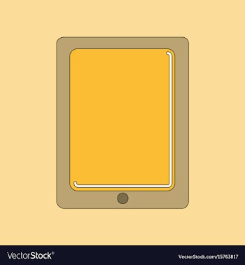 Flat on background tablet gadget vector image