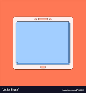 Flat on background tablet gadget vector image