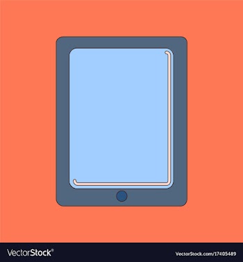 Flat on background tablet gadget vector image