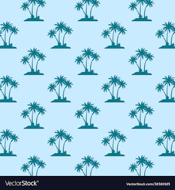 flat palm trees seamless pattern