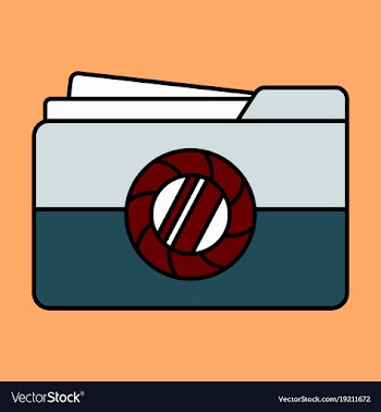 Flat pictures folder icon vector image