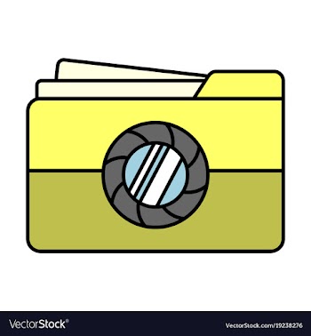 Flat pictures folder icon vector image