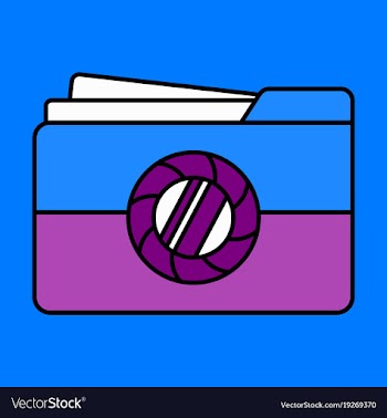 Flat pictures folder icon vector image