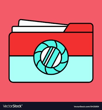 Flat pictures folder icon vector image