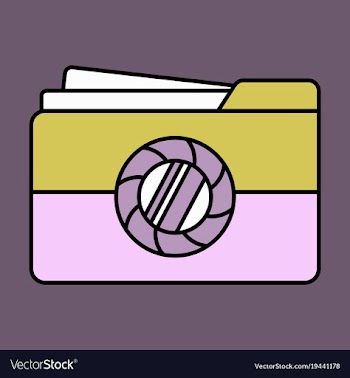 Flat pictures folder icon vector image