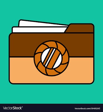 Flat pictures folder icon vector image