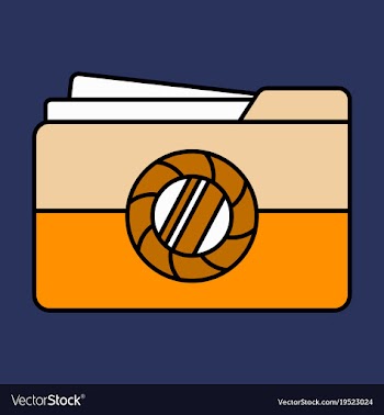 Flat pictures folder icon vector image