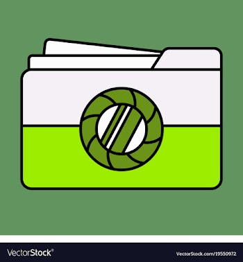 Flat pictures folder icon vector image