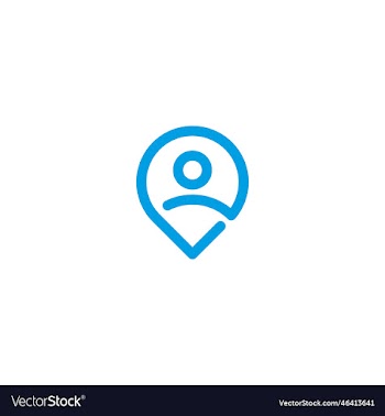 flat pin job logo design template