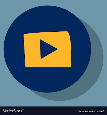 Flat play logo icon buttonyoutube flat social vector image