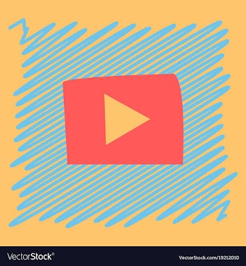 Flat play logo icon buttonyoutube flat social vector image