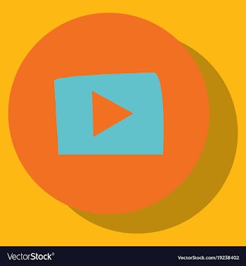 Flat play logo icon buttonyoutube flat social vector image