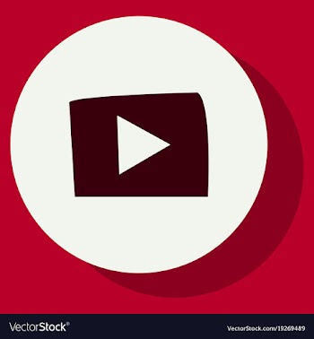 Flat play logo icon buttonyoutube flat social vector image