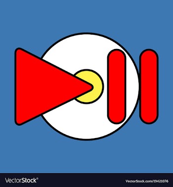 Flat play logo icon buttonyoutube flat social vector image
