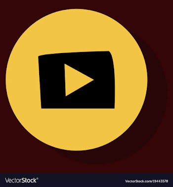 Flat play logo icon buttonyoutube flat social vector image