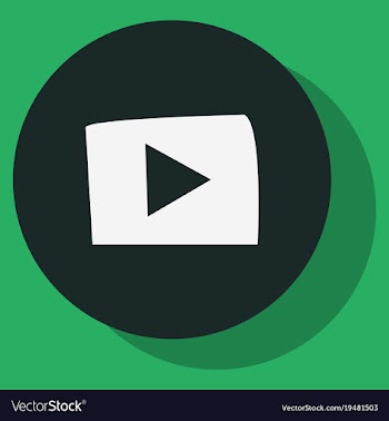 Flat play logo icon buttonyoutube flat social vector image