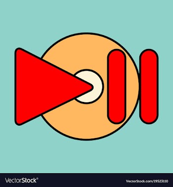 Flat play logo icon buttonyoutube flat social vector image