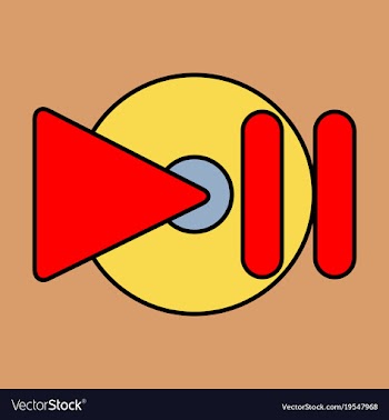 Flat play logo icon buttonyoutube flat social vector image