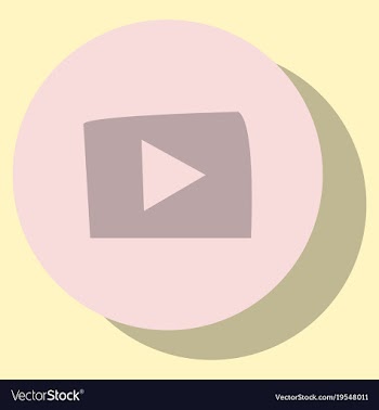 Flat play logo icon buttonyoutube flat social vector image