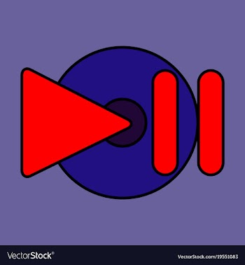 Flat play logo icon buttonyoutube flat social vector image