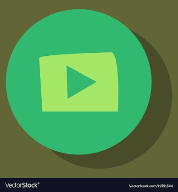 Flat play logo icon buttonyoutube flat social vector image