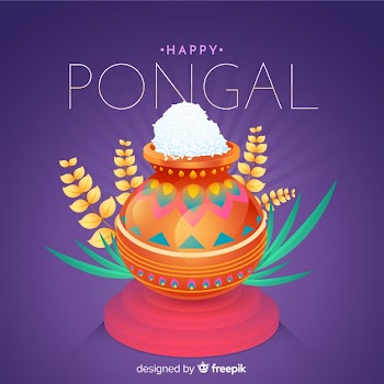 Flat pongal background