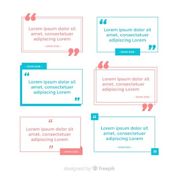 Flat quote template collection