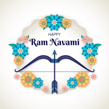 Flat ram navami Free Vector