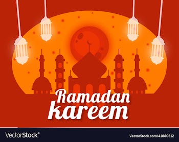 flat ramadan kareem design