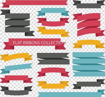 Flat ribbons collection illustration, Banner Scalable Graphics , painted banners tag transparent background PNG clipart